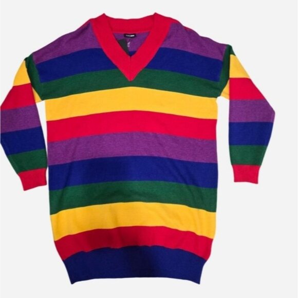 NEW Rainbow Sweater Oversized S - Picture 2 of 9